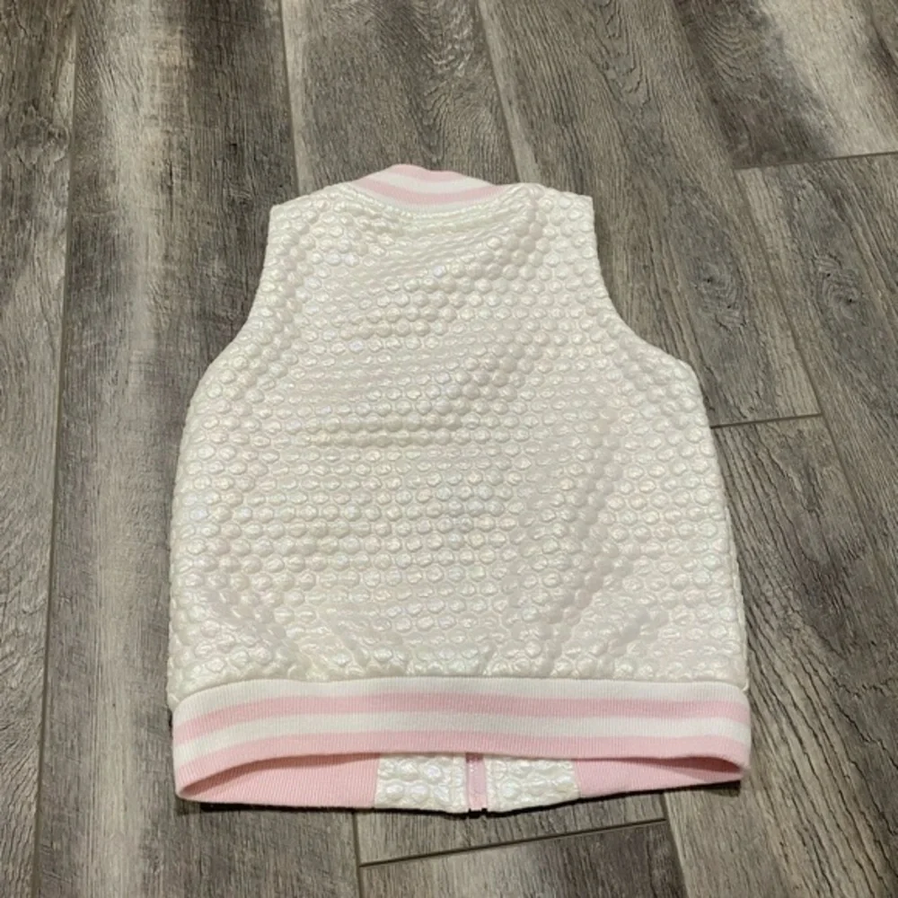 Cat & Jack White Metallic Vest‎